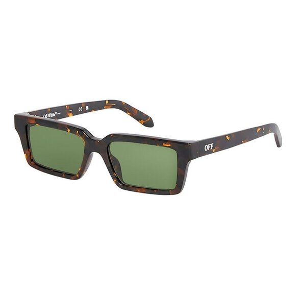 NEW OFF-WHITE SUNGLASSES, UNISEX HAVANA SQUARE EYEWEAR OFF-WHITE - Picture 1 of 3